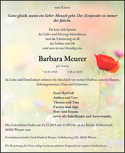 Barbara Meurer, Weener