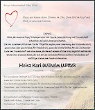 Traueranzeige Heinz Karl Wilhelm Wittek