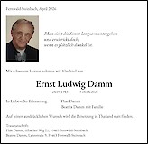 Traueranzeige Ernst Ludwig Damm