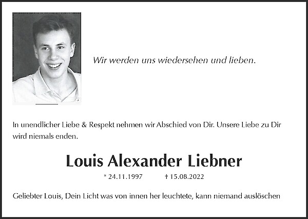 Traueranzeige von Louis Alexander Liebner, Berlin